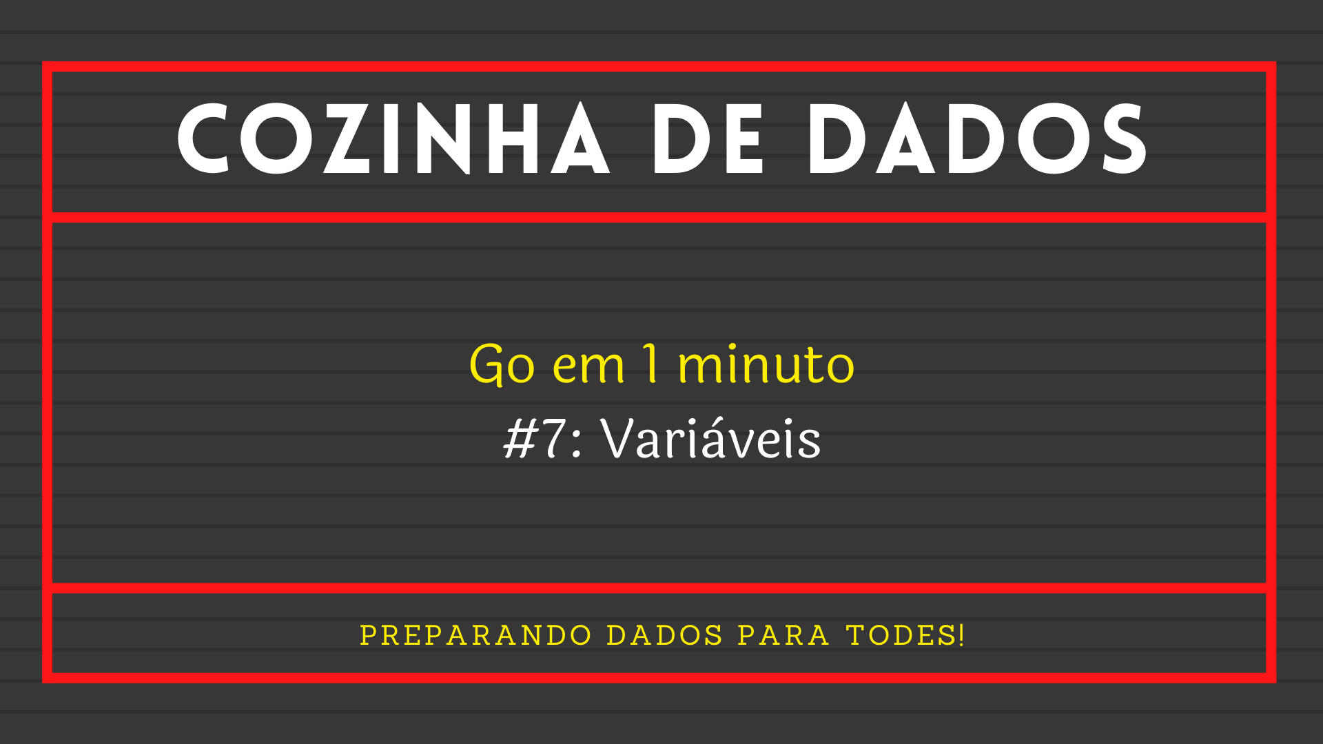 Você está visualizando atualmente Go em 1 minuto: #7 Variáveis